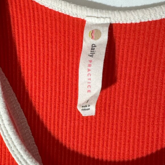 Daily Practice by Anthropologie Red Ribbed Hanky-Hem Midi Dress (Size S) - Picture 4 of 6